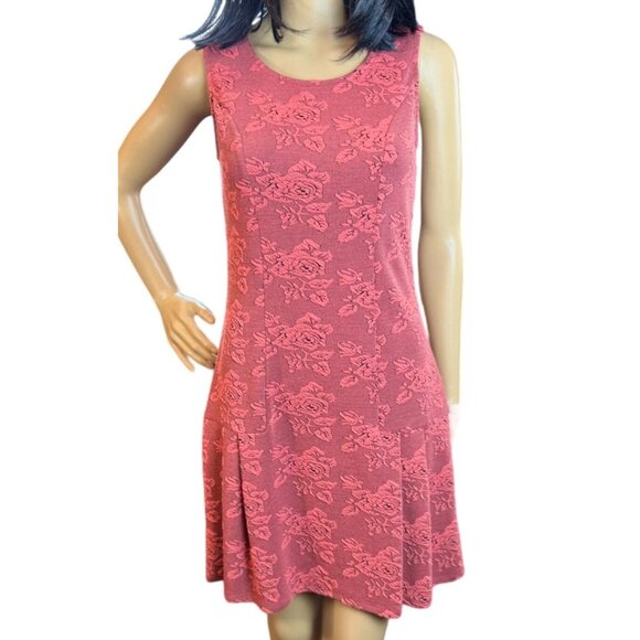 5/$25 Xhilaration Floral Print Sleeveless‎ Flapper Dress in Pink Size Small - Picture 2 of 9